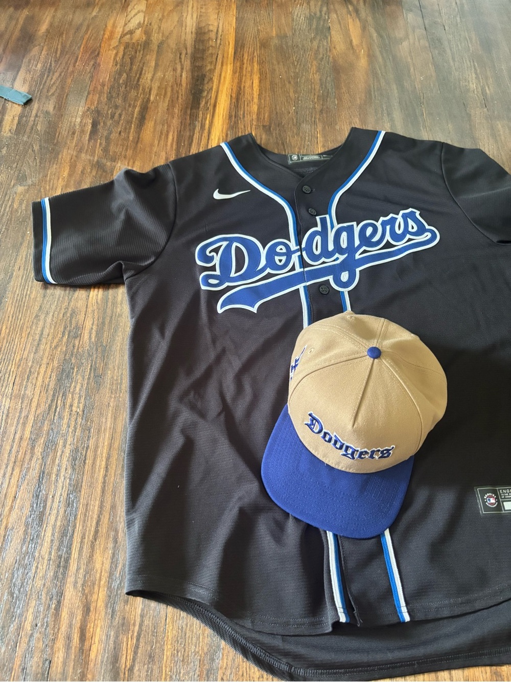 Nike Black LA Dodgers OHTANI Jersey and SnapBack hat combo